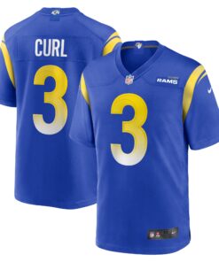 Men's Los Angeles Rams Kamren Curl Royal Game Jersey JS7995 nicesnker
