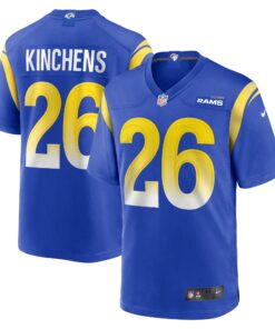 Men's Los Angeles Rams Kamren Kinchens Royal Team Game Jersey JS7010 nicesnker