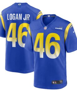 Men's Los Angeles Rams Kenny Logan Jr. Royal Game Jersey JS5878 nicesnker