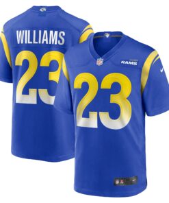 Men's Los Angeles Rams Kyren Williams Royal Game Player Jersey JS7272 nicesnker