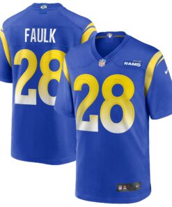 Men's Los Angeles Rams Marshall Faulk Royal Game Retired Player Jersey JS2900 nicesnker