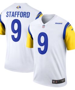 Men's Los Angeles Rams Matthew Stafford White Alternate Legend Player Performance Top JS6123 nicesnker
