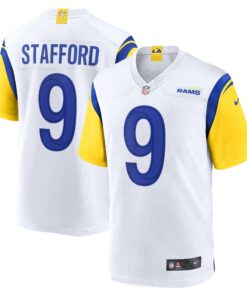 Men's Los Angeles Rams Matthew Stafford White Alternate Player Game Jersey JS1553 nicesnker