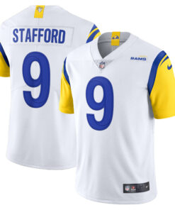Men's Los Angeles Rams Matthew Stafford White Alternate Vapor Limited Jersey JS4184 nicesnker
