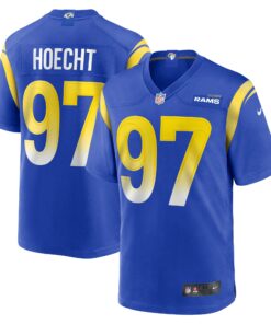 Men's Los Angeles Rams Michael Hoecht Royal Game Player Jersey JS7836 nicesnker