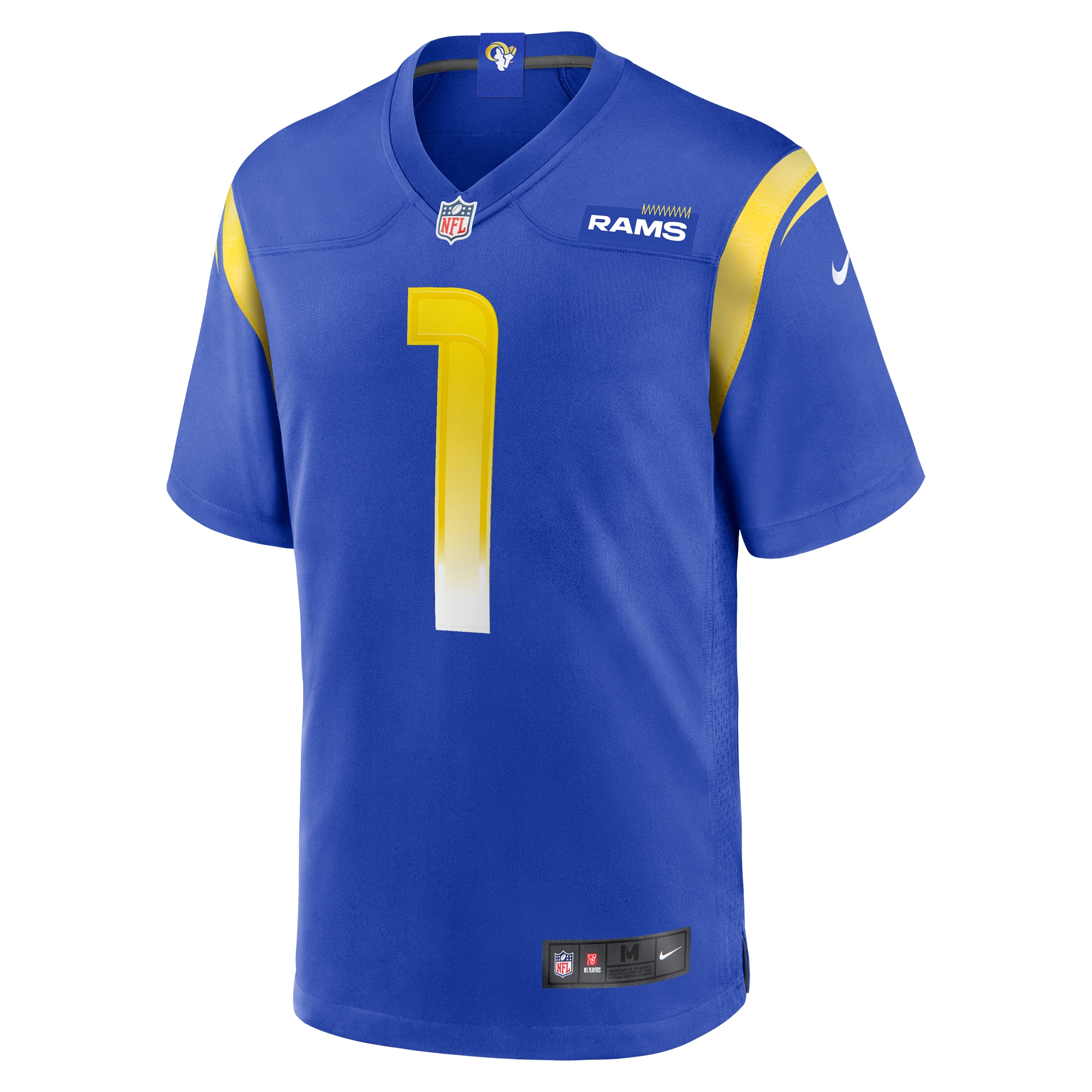 Men's Los Angeles Rams Number 1 Dad Royal Game Jersey JS6926 nicesnker - Image 2