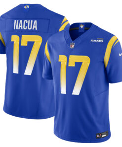 Men's Los Angeles Rams Puka Nacua Royal Vapor F.U.S.E. Limited Jersey JS6807 nicesnker