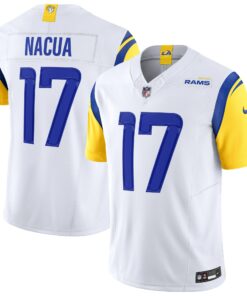 Men's Los Angeles Rams Puka Nacua White Vapor F.U.S.E. Limited Jersey JS7656 nicesnker