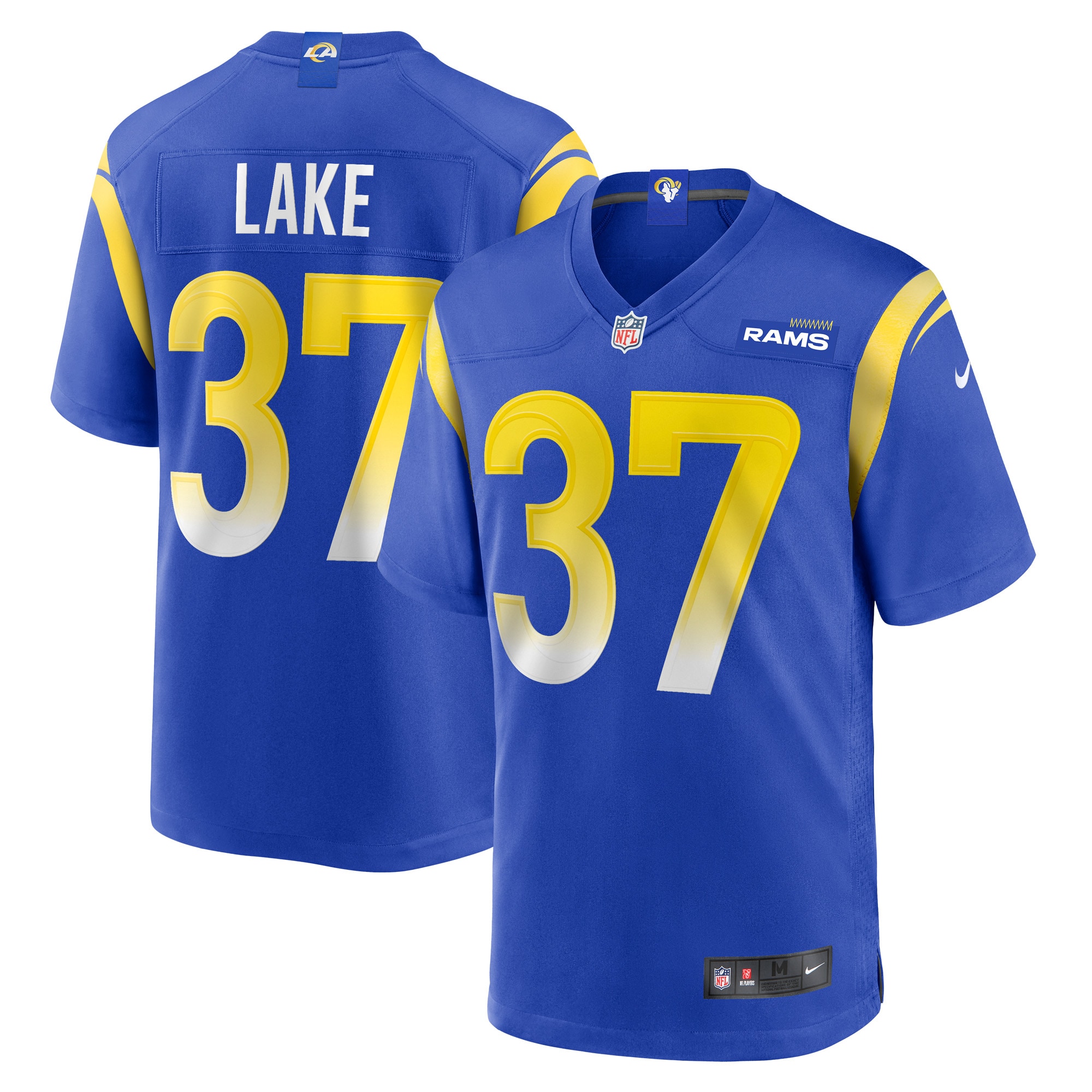 Men's Los Angeles Rams Quentin Lake Royal Game Player Jersey JS6162 nicesnker