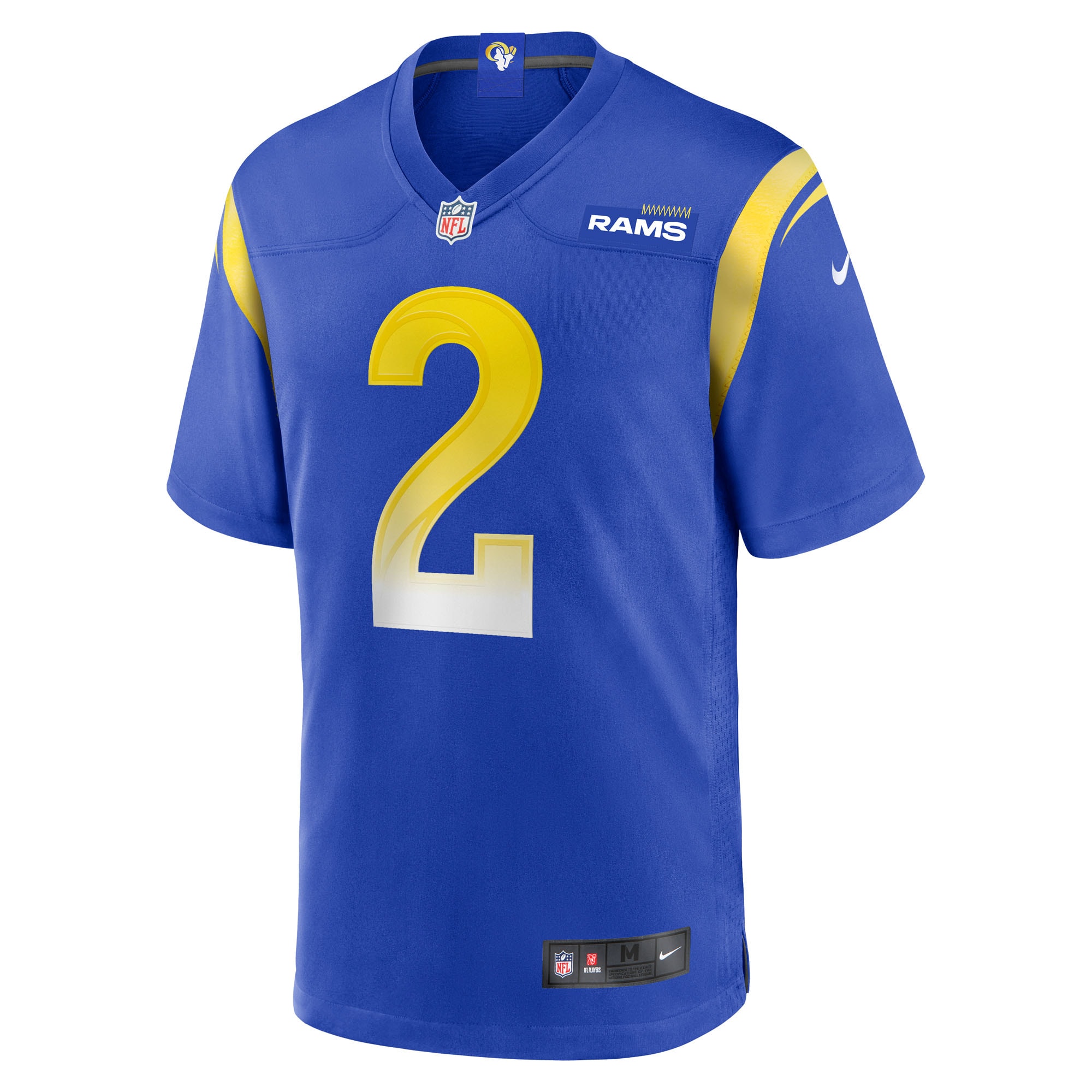 Men's Los Angeles Rams Quintez Cephus Royal Team Game Jersey JS4224 nicesnker - Image 2