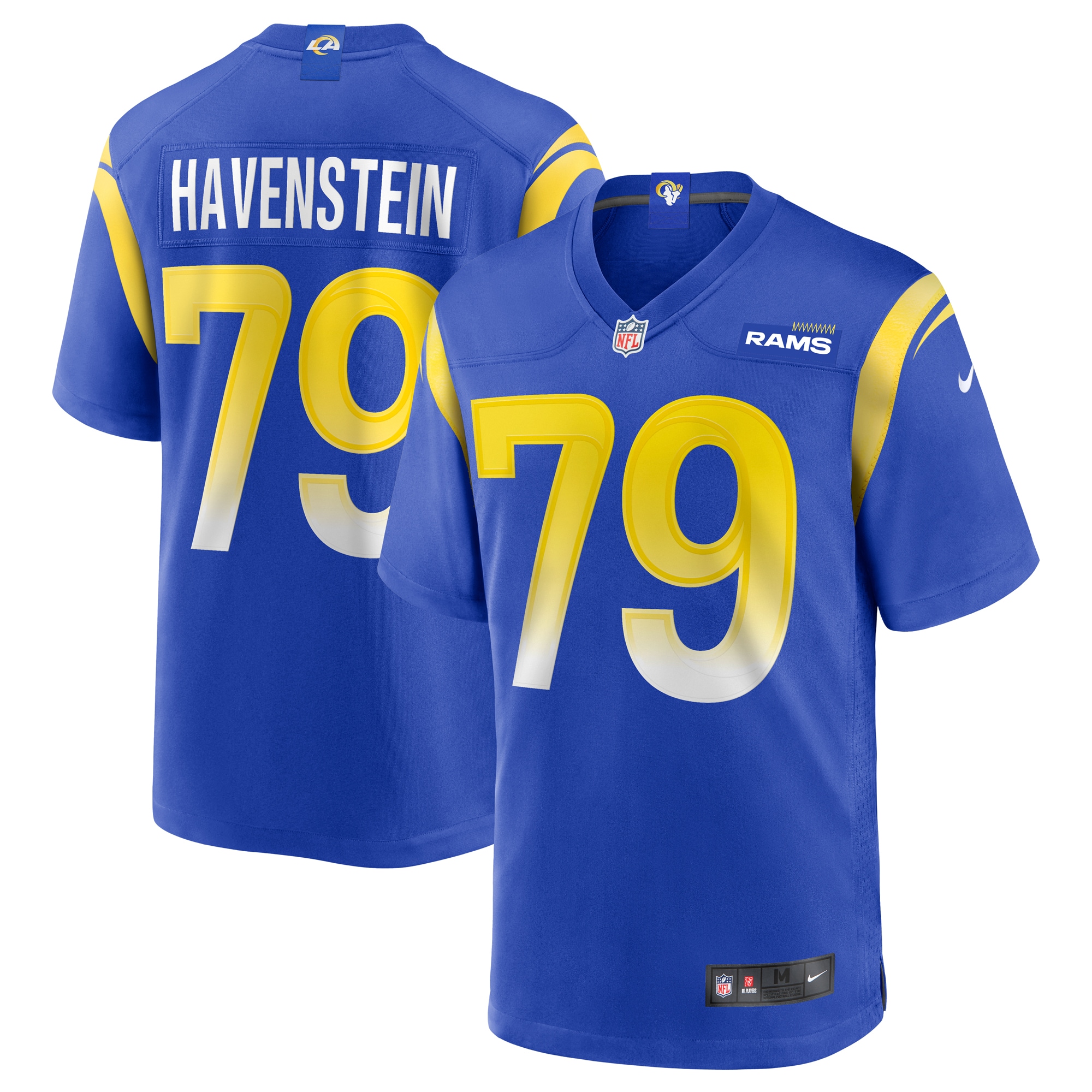 Men's Los Angeles Rams Rob Havenstein Royal Game Jersey JS8232 nicesnker
