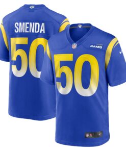 Men's Los Angeles Rams Ryan Smenda Royal Home Game Jersey JS2914 nicesnker