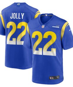 Men's Los Angeles Rams Shaun Jolly Royal Home Game Jersey JS8114 nicesnker
