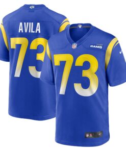 Men's Los Angeles Rams Steve Avila Royal Home Game Jersey JS6770 nicesnker