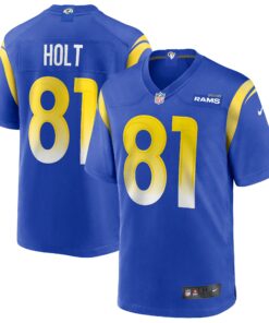Men's Los Angeles Rams Torry Holt Royal Game Retired Player Jersey JS3361 nicesnker