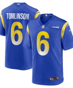 Men's Los Angeles Rams Tre'Vius Hodges-Tomlinson Royal Team Game Jersey JS2267 nicesnker