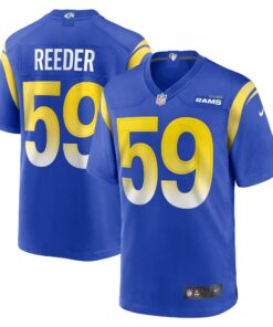 Men's Los Angeles Rams Troy Reeder Royal Team Game Jersey JS6429 nicesnker