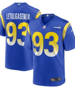 Men's Los Angeles Rams Tuli Letuligasenoa Royal Game Jersey JS5390 nicesnker