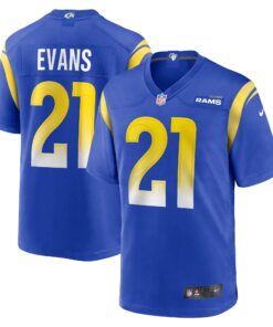 Men's Los Angeles Rams Zach Evans Royal Home Game Jersey JS9531 nicesnker