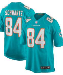 Men's Miami Dolphins Anthony Schwartz Aqua Team Game Jersey JS6497 nicesnker