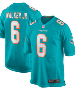 Men's Miami Dolphins Anthony Walker Jr. Aqua Game Jersey JS6925 nicesnker