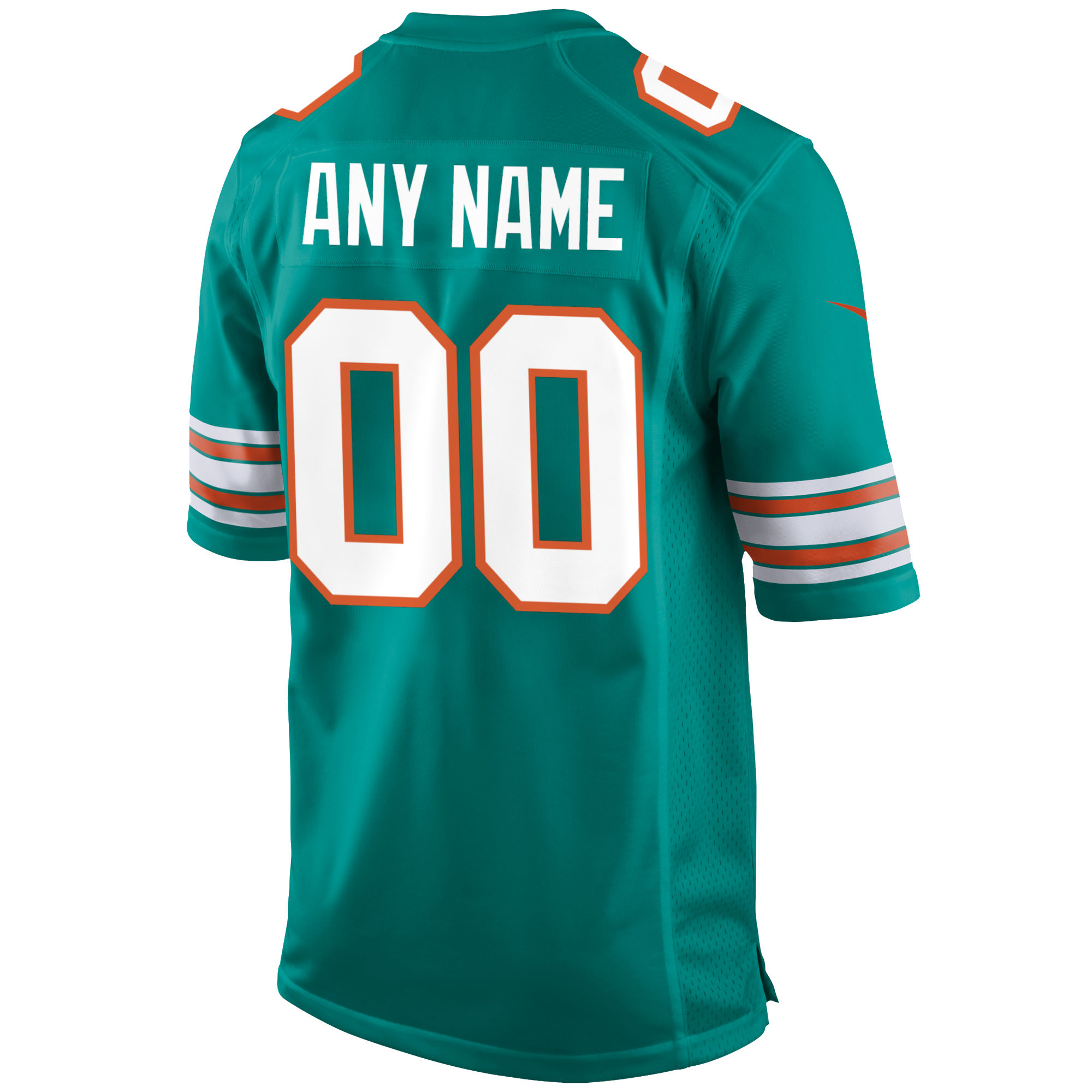 Men's Miami Dolphins Aqua Alternate Custom Game Jersey JS5540 nicesnker - Image 3