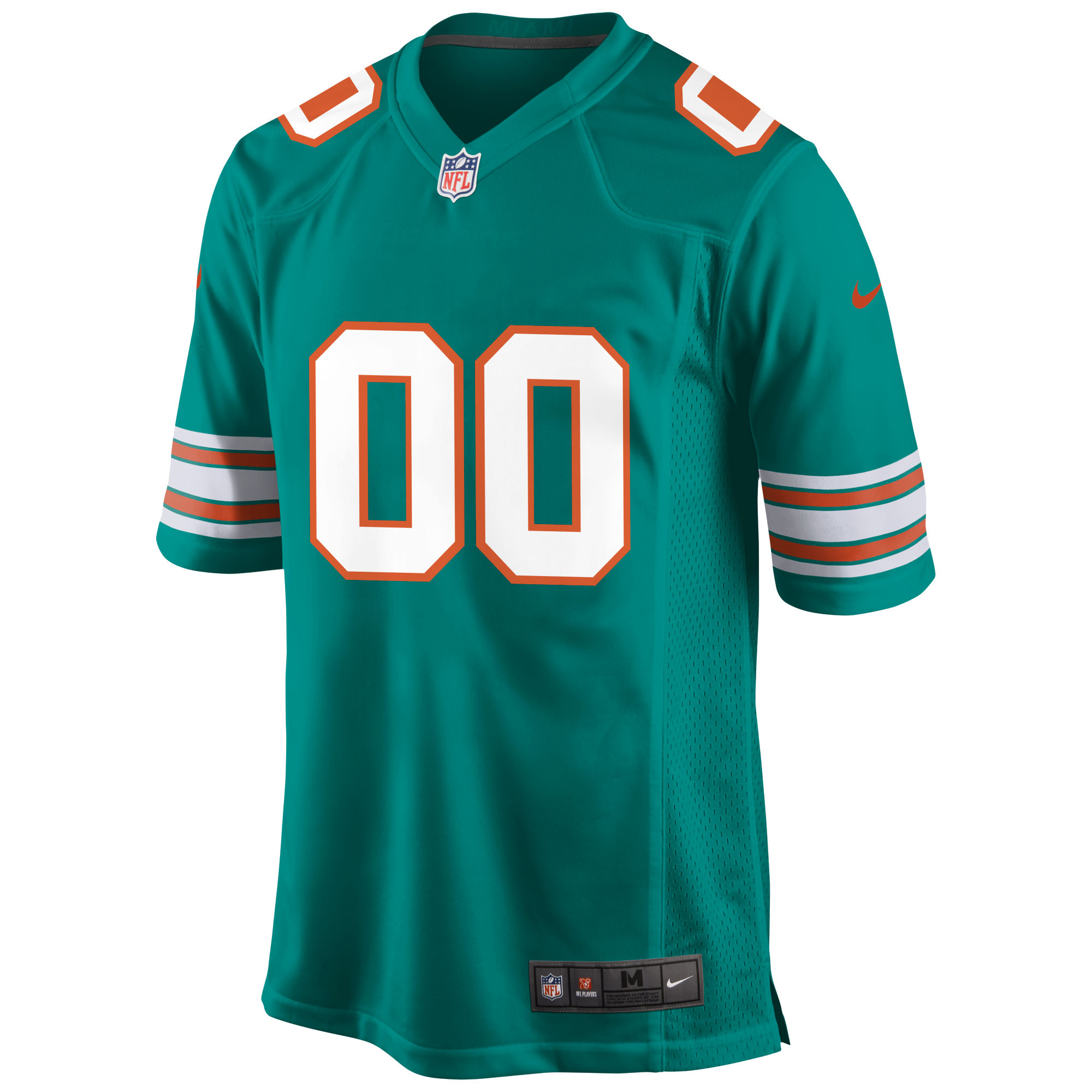 Men's Miami Dolphins Aqua Alternate Custom Game Jersey JS5540 nicesnker - Image 2