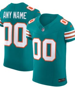 Men's Miami Dolphins Aqua Alternate Vapor F.U.S.E. Elite Custom Jersey JS3948 nicesnker