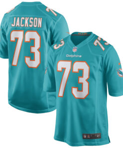 Men's Miami Dolphins Austin Jackson Aqua Player Game Jersey JS5734 nicesnker