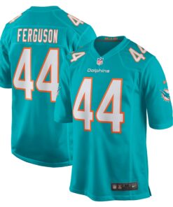 Men's Miami Dolphins Blake Ferguson Aqua Game Player Jersey JS4065 nicesnker