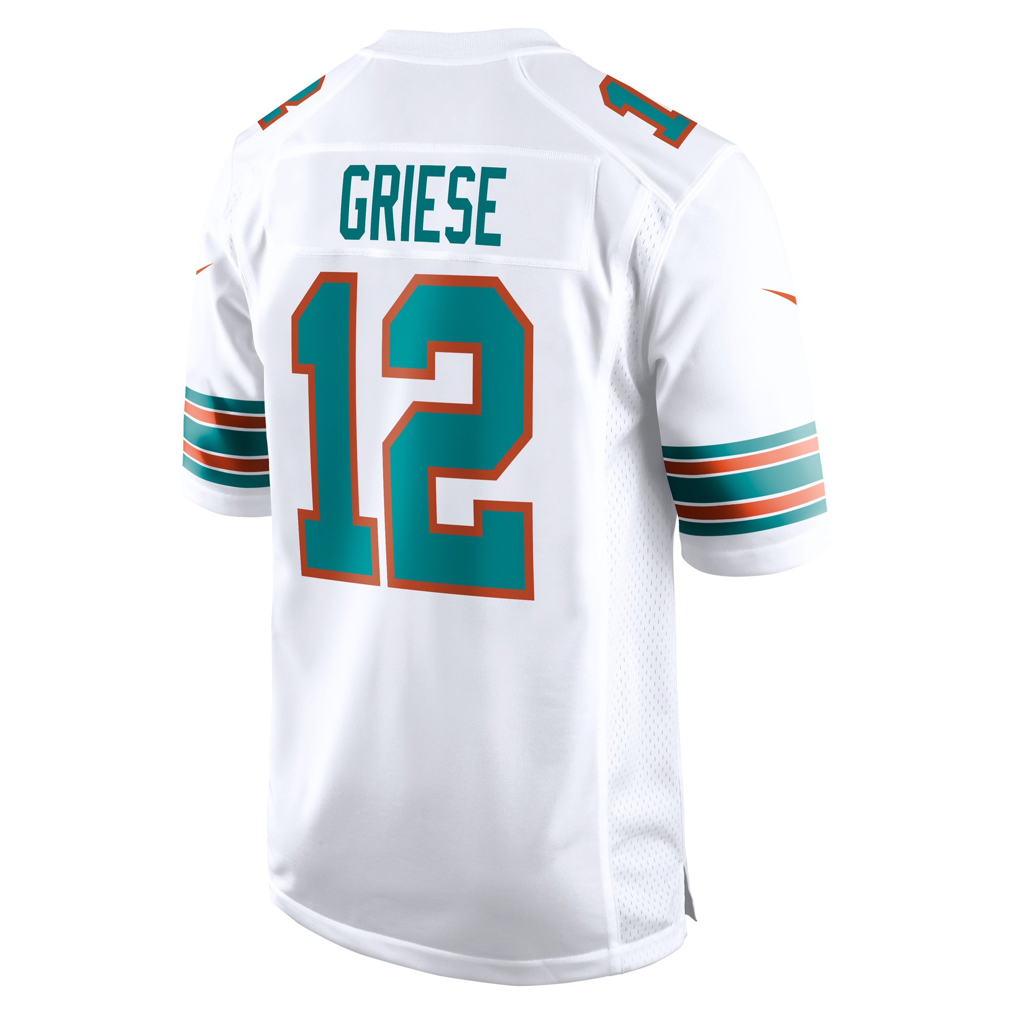 Men's Miami Dolphins Bob Griese White Retired Player Jersey JS6836 nicesnker - Image 3