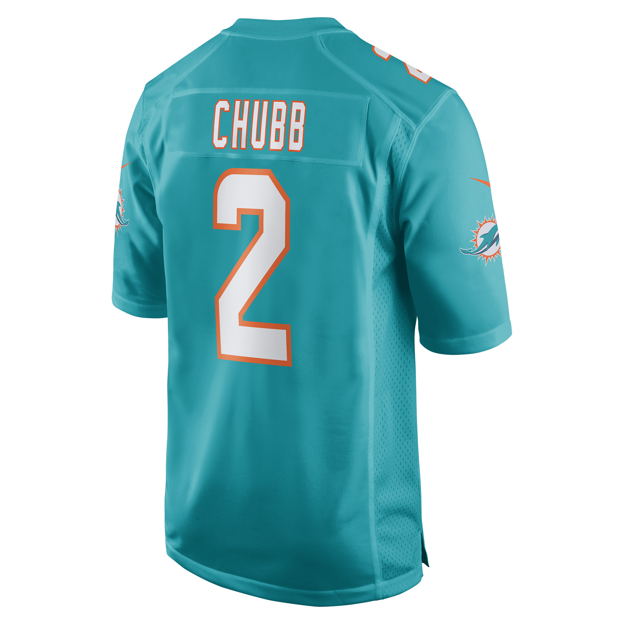 Men's Miami Dolphins Bradley Chubb Aqua Game Player Jersey JS6223 nicesnker - Image 3