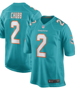 Men's Miami Dolphins Bradley Chubb Aqua Game Player Jersey JS6223 nicesnker