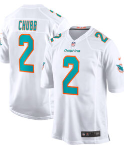 Men's Miami Dolphins Bradley Chubb White Game Player Jersey JS7364 nicesnker