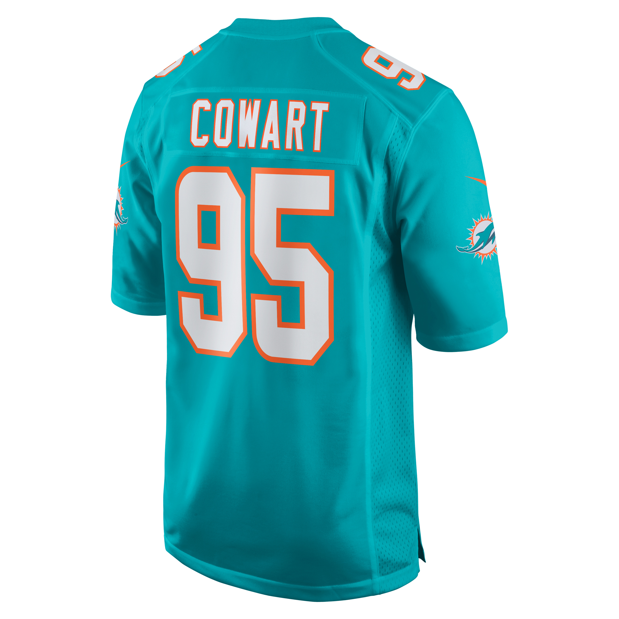 Men's Miami Dolphins Byron Cowart Aqua Game Jersey JS8709 nicesnker - Image 3