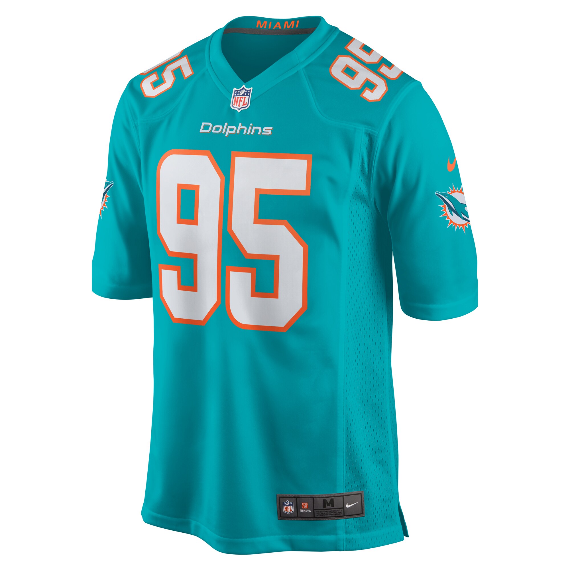Men's Miami Dolphins Byron Cowart Aqua Game Jersey JS8709 nicesnker - Image 2