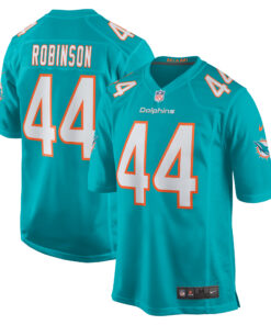 Men's Miami Dolphins Chop Robinson Aqua Player Game Jersey JS6469 nicesnker