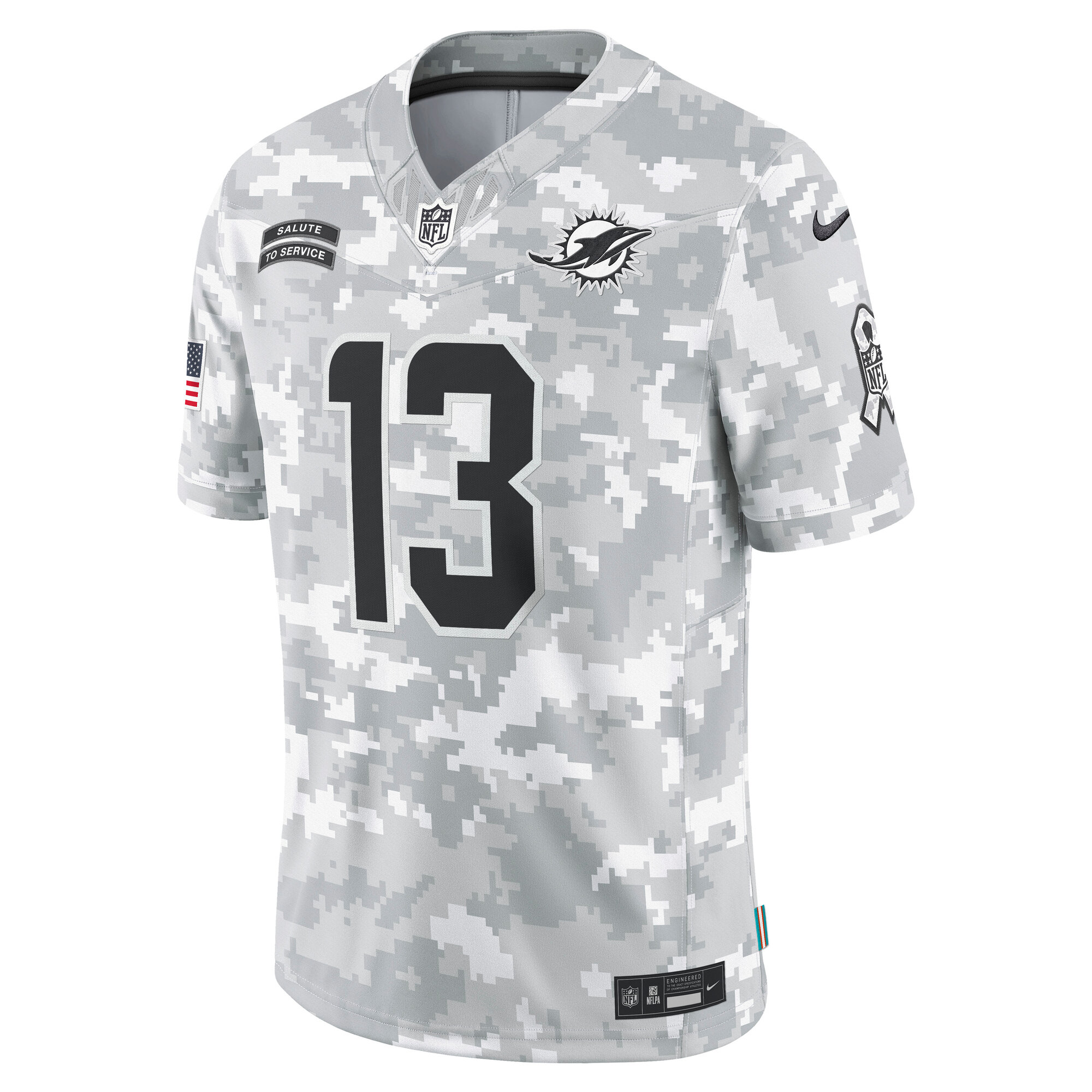 Men's Miami Dolphins Dan Marino Arctic Camo 2024 Salute to Service Retired Player Limited Jersey JS7065 nicesnker - Image 2
