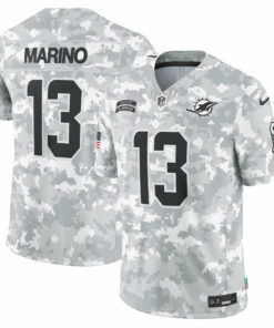 Men's Miami Dolphins Dan Marino Arctic Camo 2024 Salute to Service Retired Player Limited Jersey JS7065 nicesnker