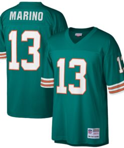 Men's Miami Dolphins Dan Marino Mitchell & Ness Aqua Big & Tall 1984 Retired Player Jersey JS2062 nicesnker