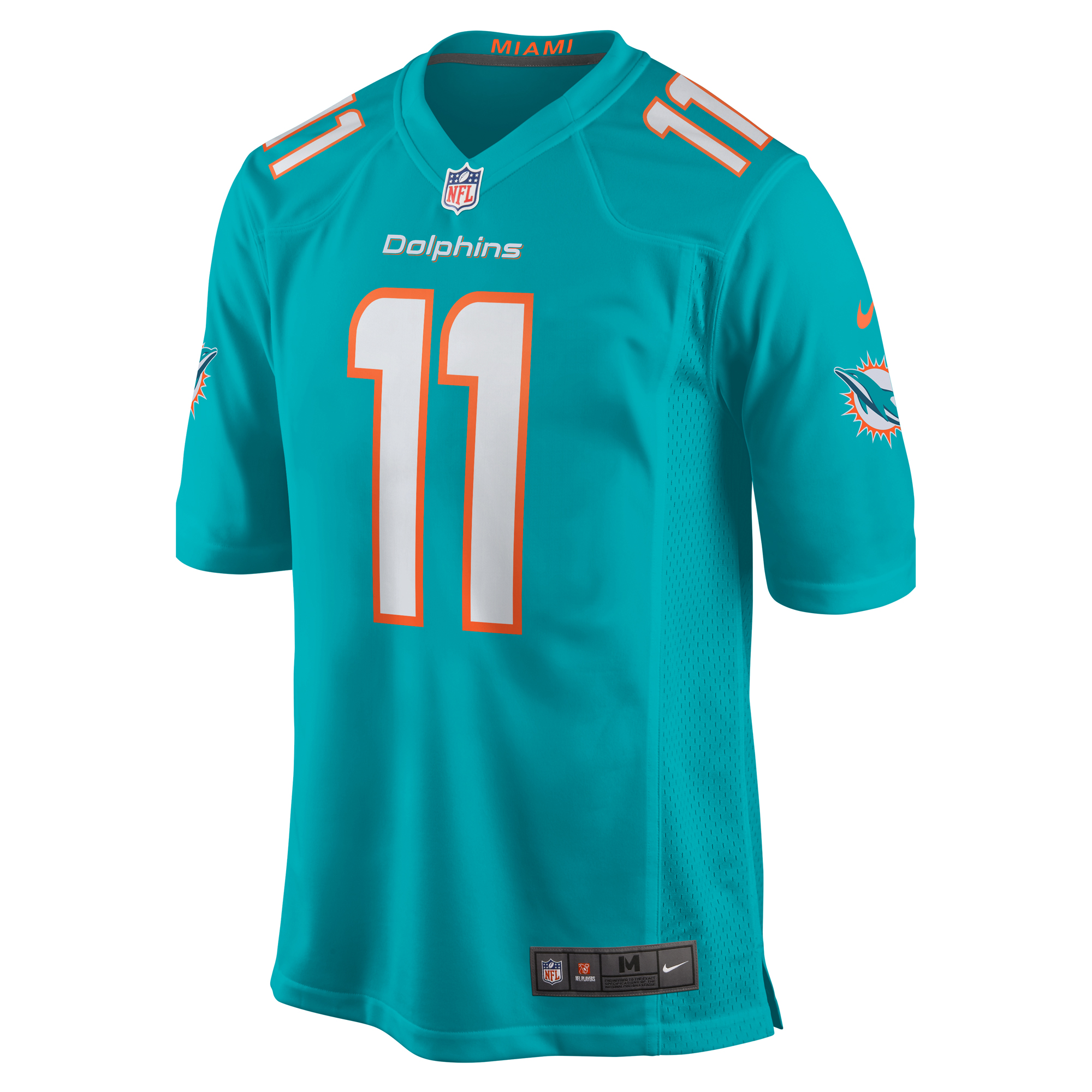 Men's Miami Dolphins David Long Jr. Aqua Game Jersey JS6944 nicesnker - Image 2