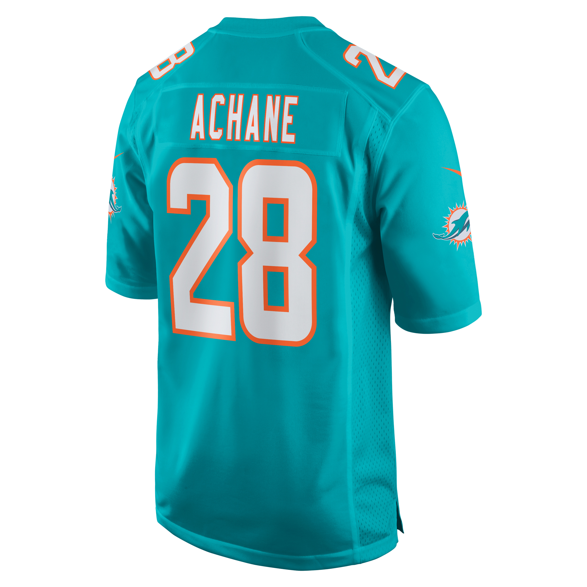 Men's Miami Dolphins Devon Achane Aqua Player Game Jersey JS7173 nicesnker - Image 3