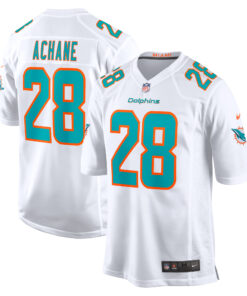 Men's Miami Dolphins Devon Achane White Player Game Jersey JS4171 nicesnker