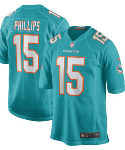 Men's Miami Dolphins Jaelan Phillips Aqua Game Player Jersey JS9494 nicesnker