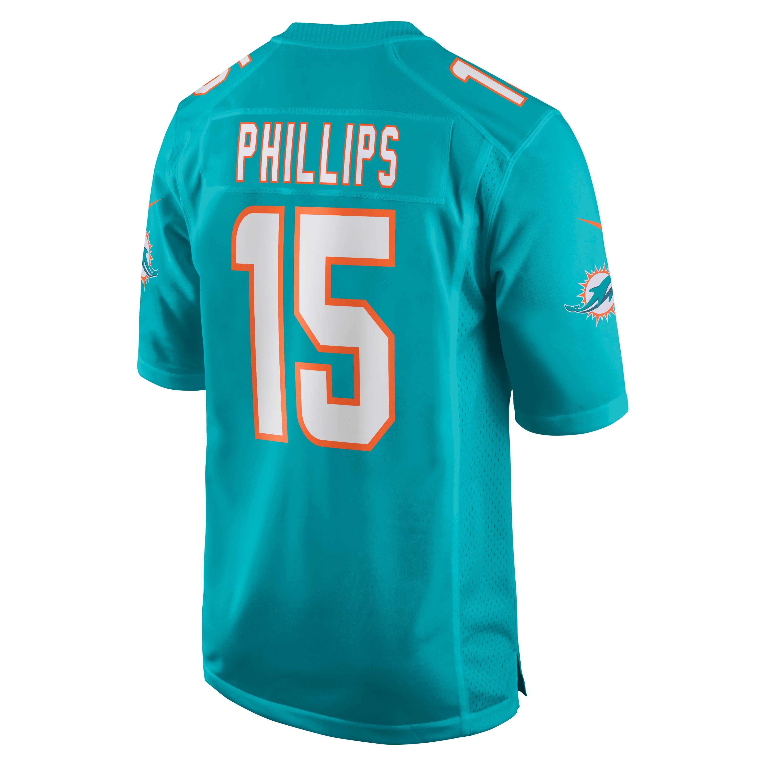 Men's Miami Dolphins Jaelan Phillips Aqua Game Player Jersey JS9494 nicesnker - Image 3