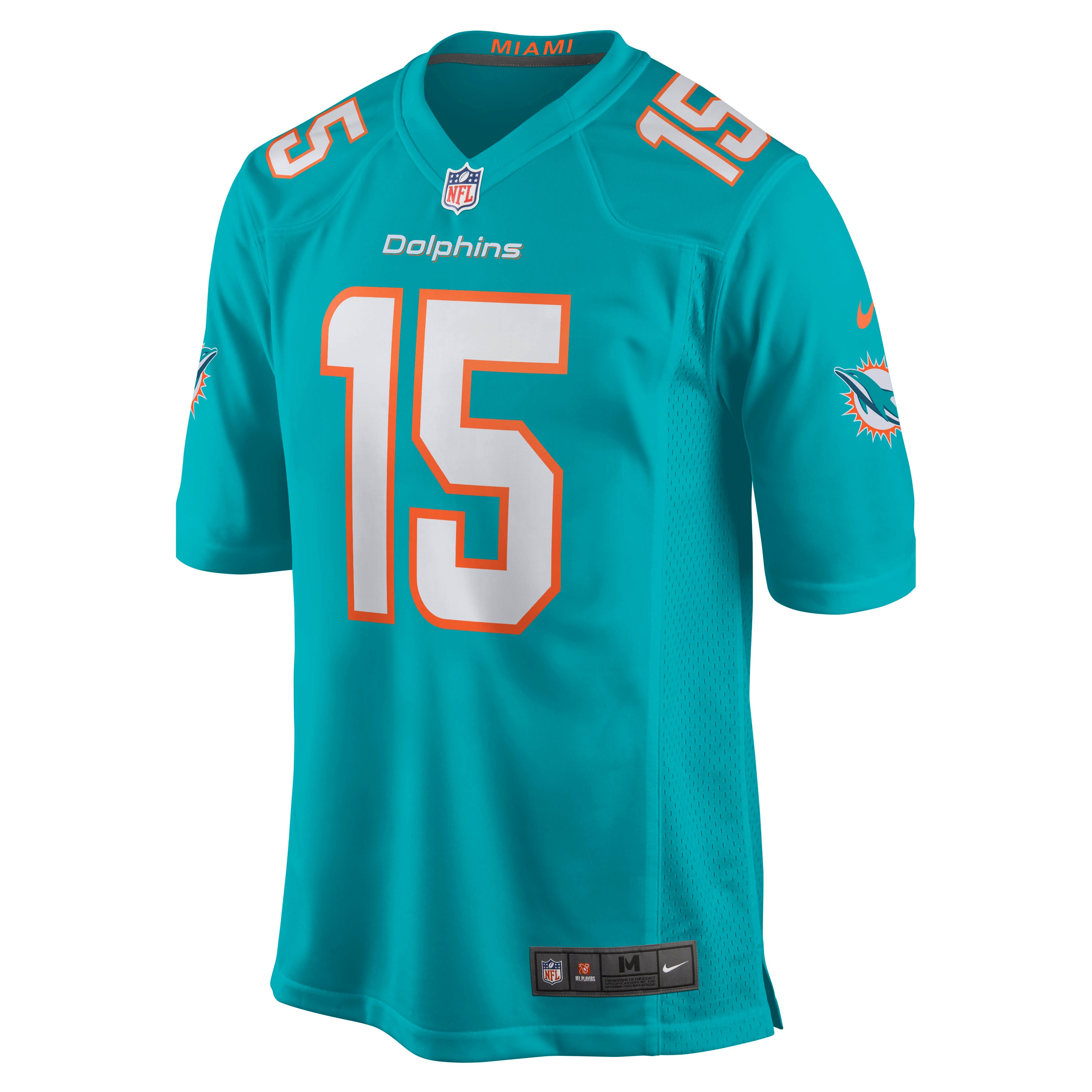 Men's Miami Dolphins Jaelan Phillips Aqua Game Player Jersey JS9494 nicesnker - Image 2