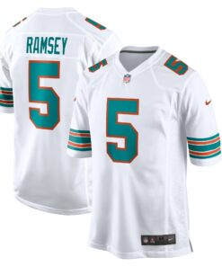 Men's Miami Dolphins Jalen Ramsey White Alternate Game Jersey JS4963 nicesnker