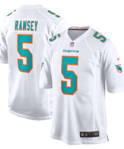 Men's Miami Dolphins Jalen Ramsey White Away Game Jersey JS4771 nicesnker