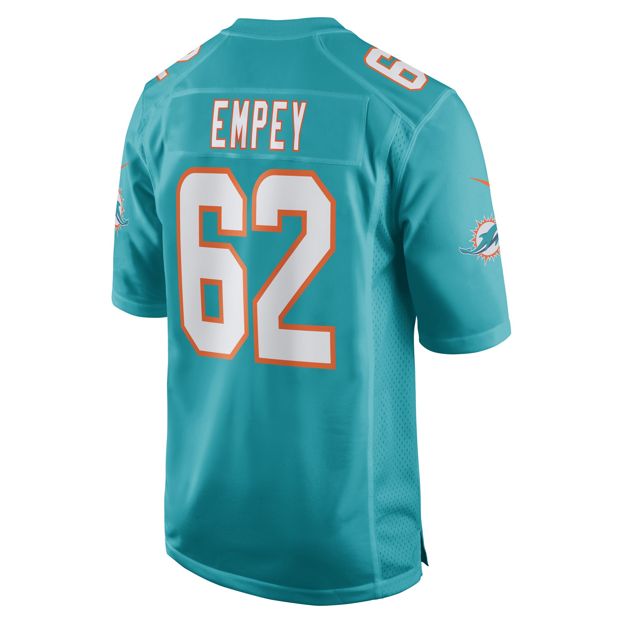 Men's Miami Dolphins James Empey Aqua Game Player Jersey JS5087 nicesnker - Image 3