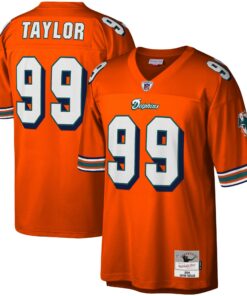 Men's Miami Dolphins Jason Taylor Mitchell & Ness Orange Big & Tall 2004 Retired Player Jersey JS8604 nicesnker